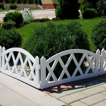Gartenzaun – Dekorativer Garten Zaun Rand 5 Stück (Gesamtlänge 3 Meter, Weiß)